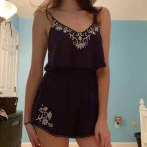 Navy blue romper